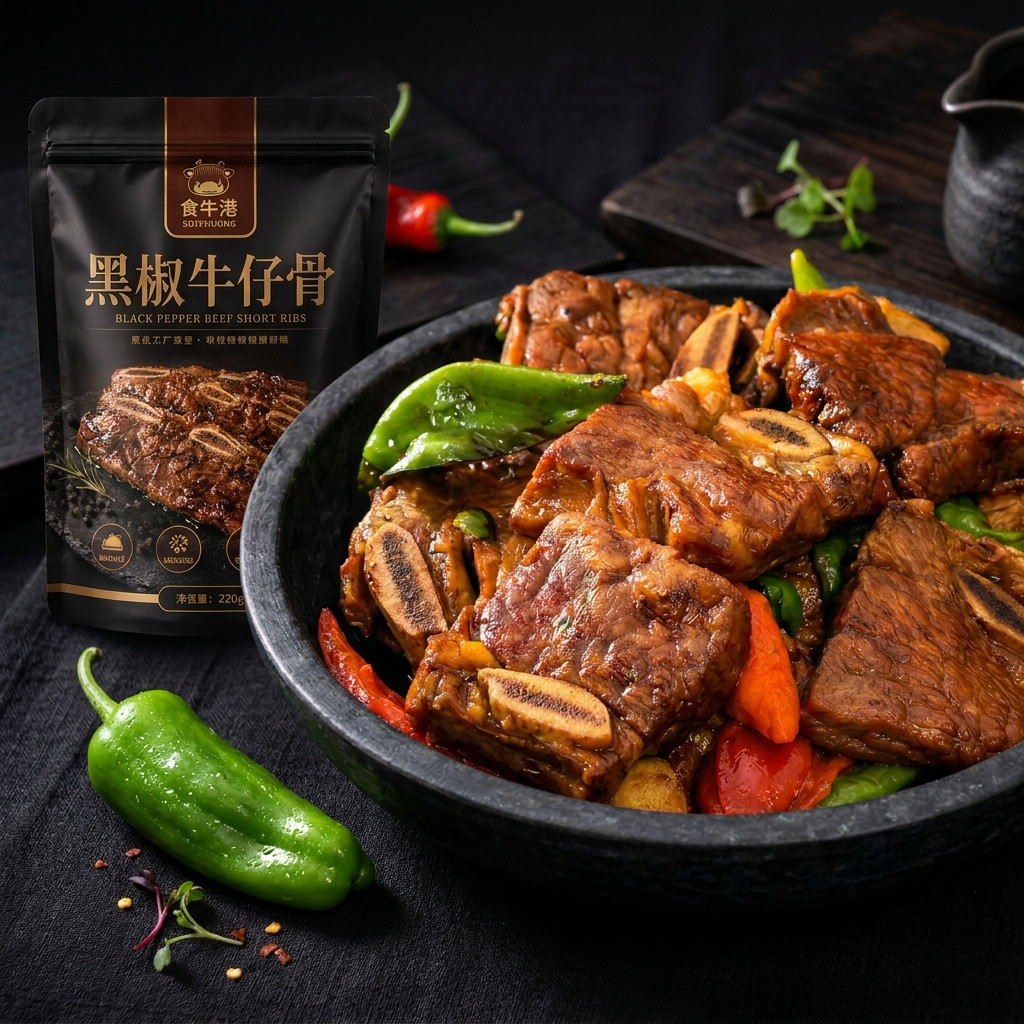 食牛港黑椒牛仔骨